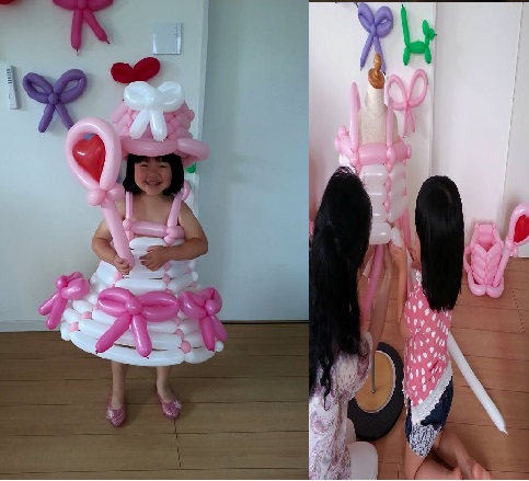 業界初5歳児がバルーンドレスに挑戦 キッズバルーンアーティストひな 一般社団法人 夢くらふと協会
